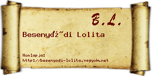 Besenyődi Lolita névjegykártya